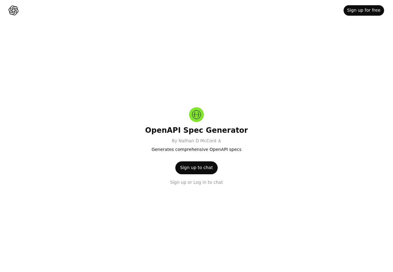OpenAPI Spec Generator