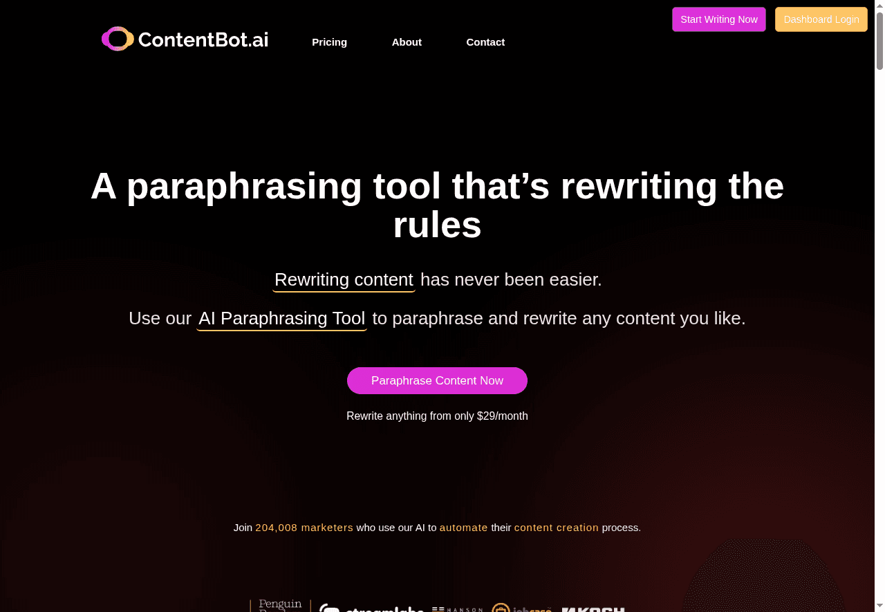 Paraphrasing Tool by ContentBot.ai