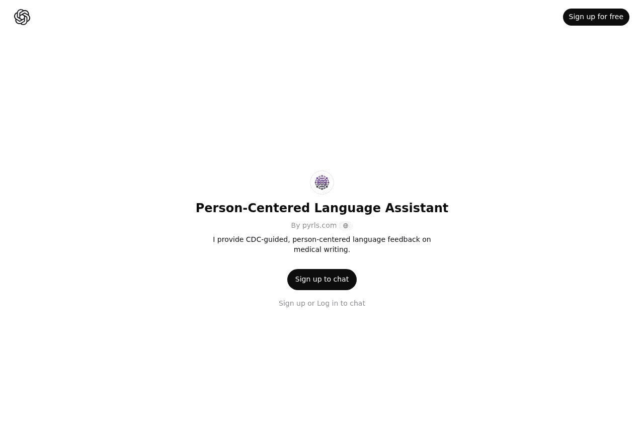 Person-Centered Language Assistant