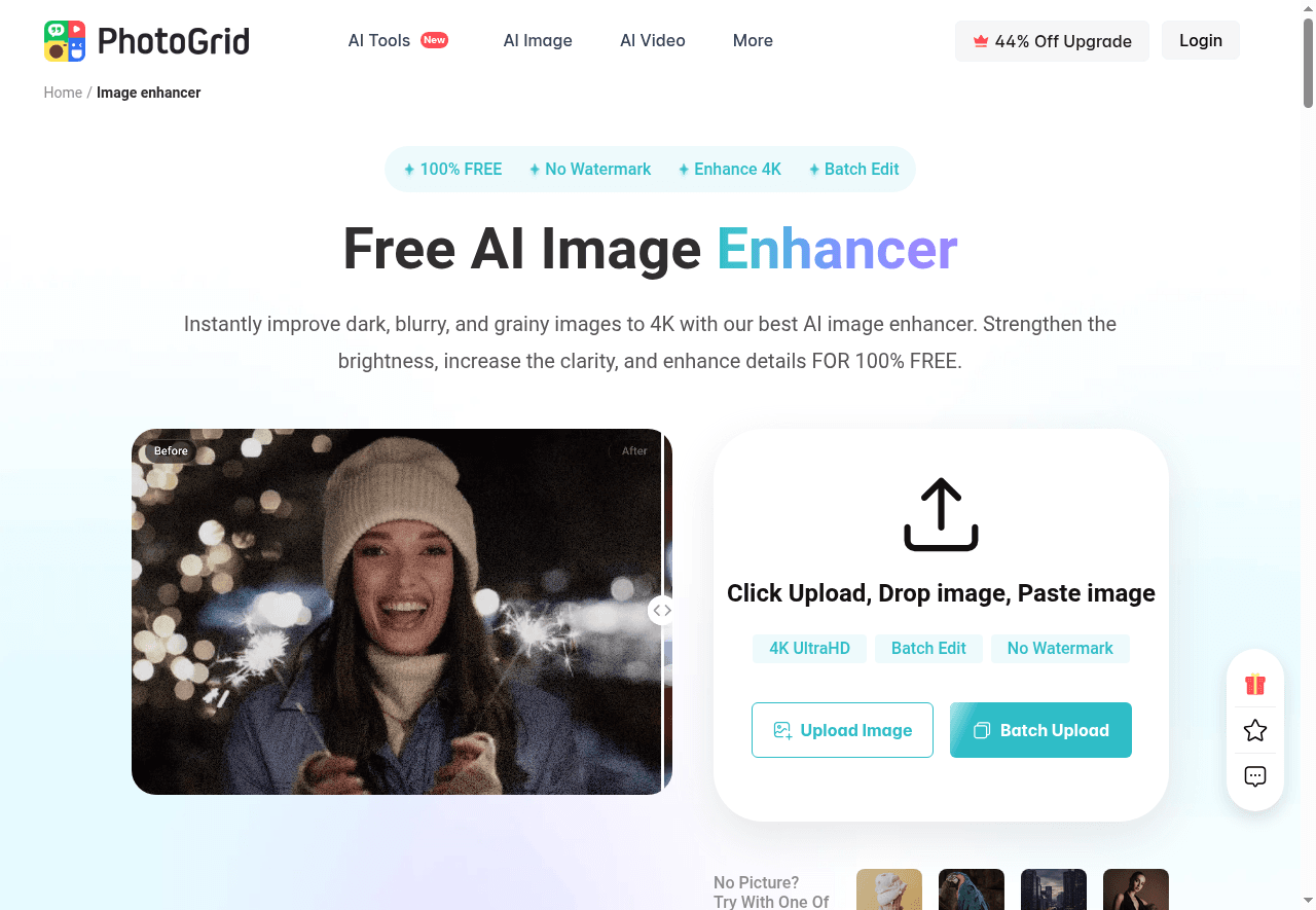 PhotoGrid AI Image Enhancer