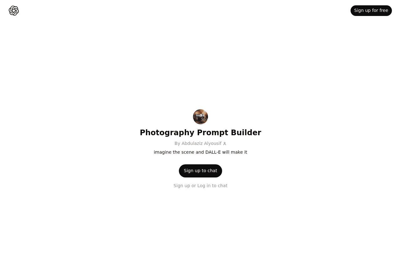 Photography Prompt Builder