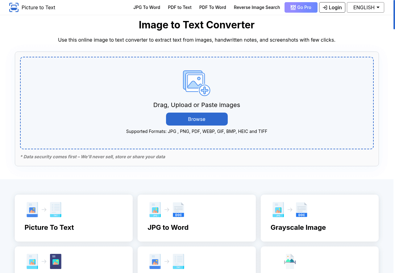 Picture To Text Converter
