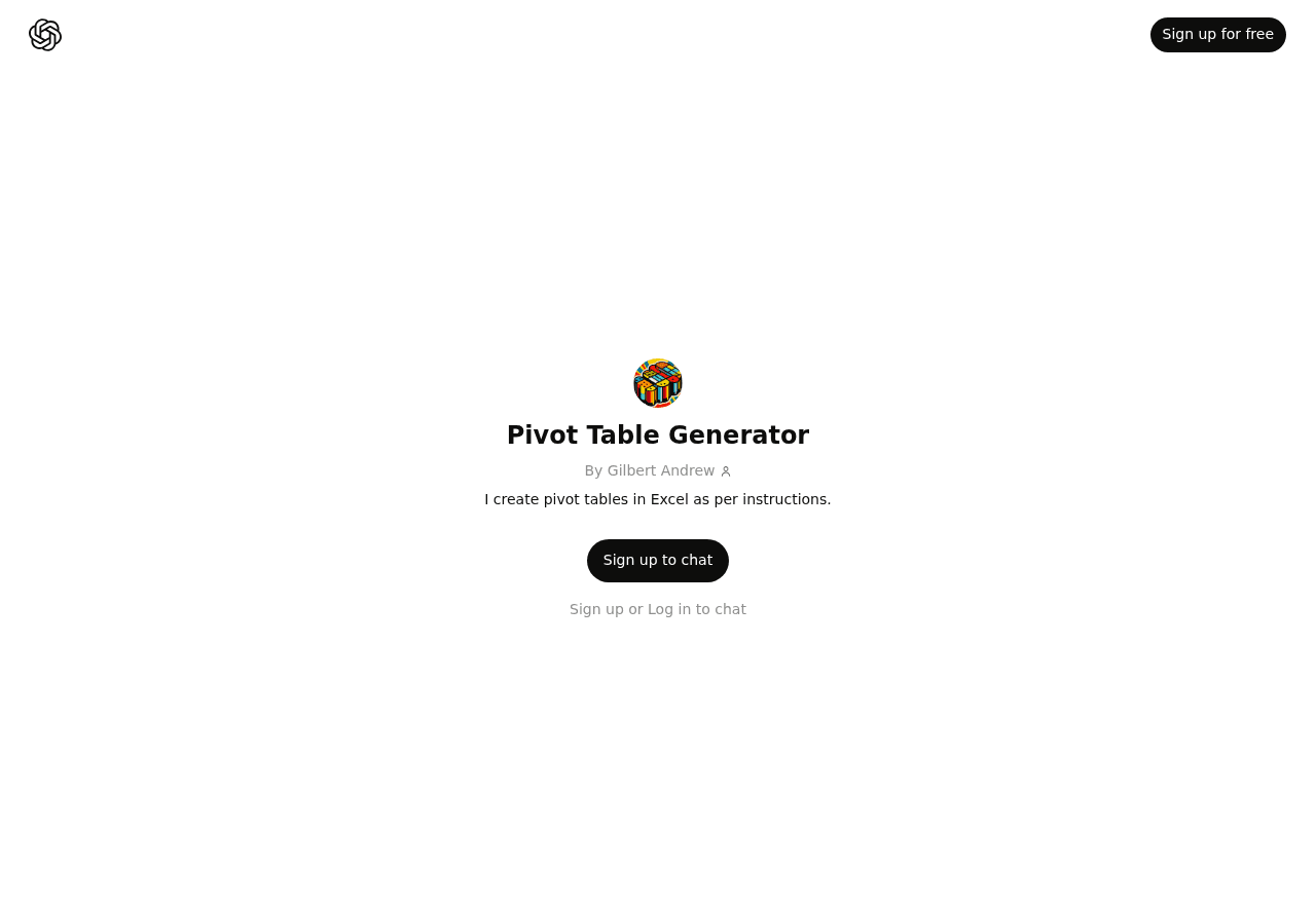 Pivot Table Generator