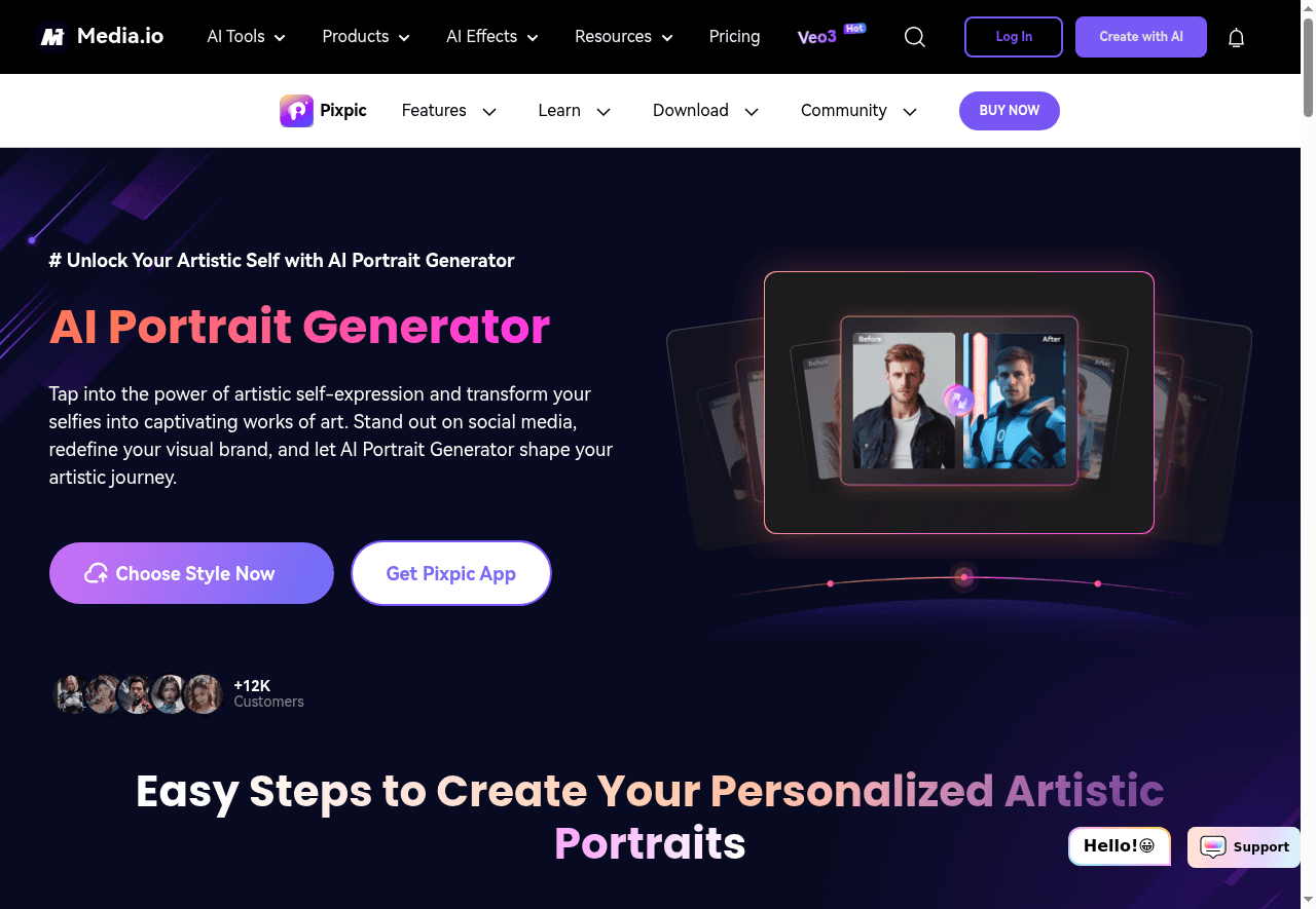 Pixpic AI Portrait Generator