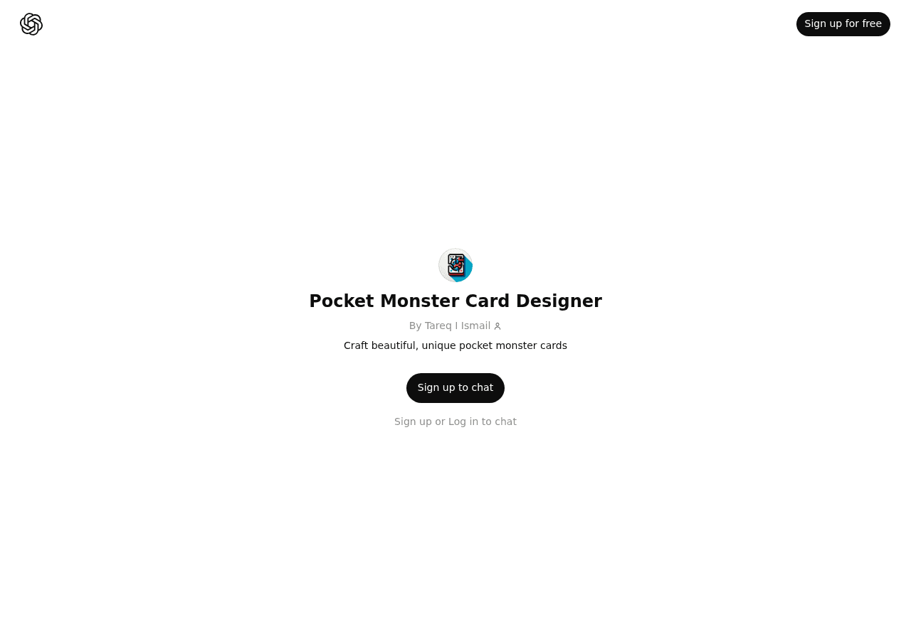Pocket Monster Card Designer