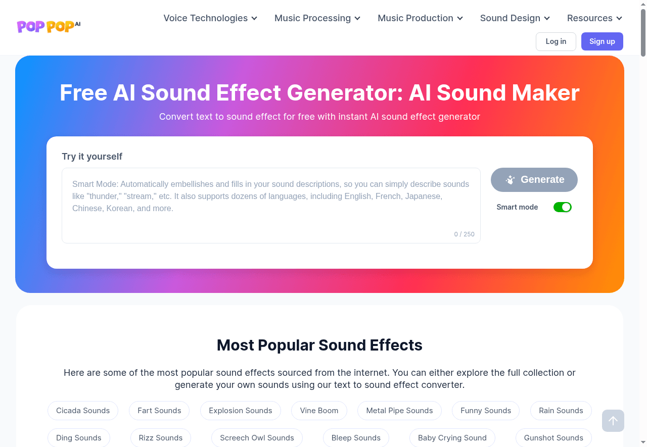 PopPop AI Sound Effect