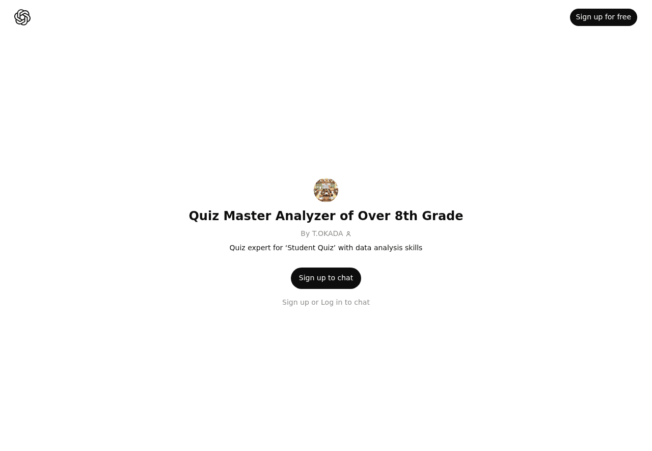 Quiz Master Analyzer of Over 8th Grade