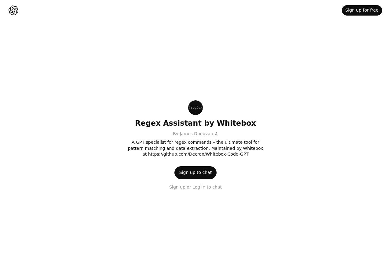 Regex Assistant by Whitebox