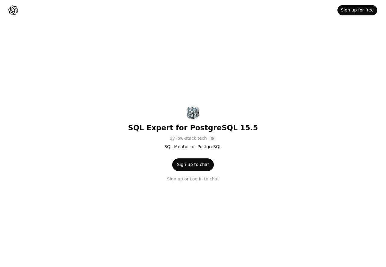 SQL Expert for PostgreSQL 15.5