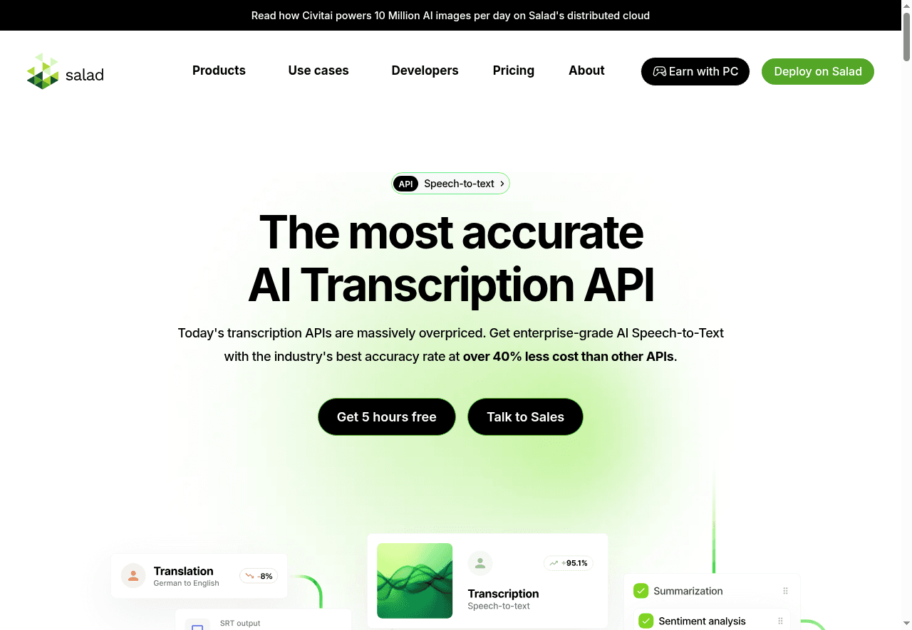 Salad Transcription Services