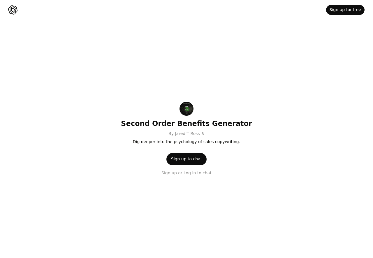 Second Order Benefits Generator