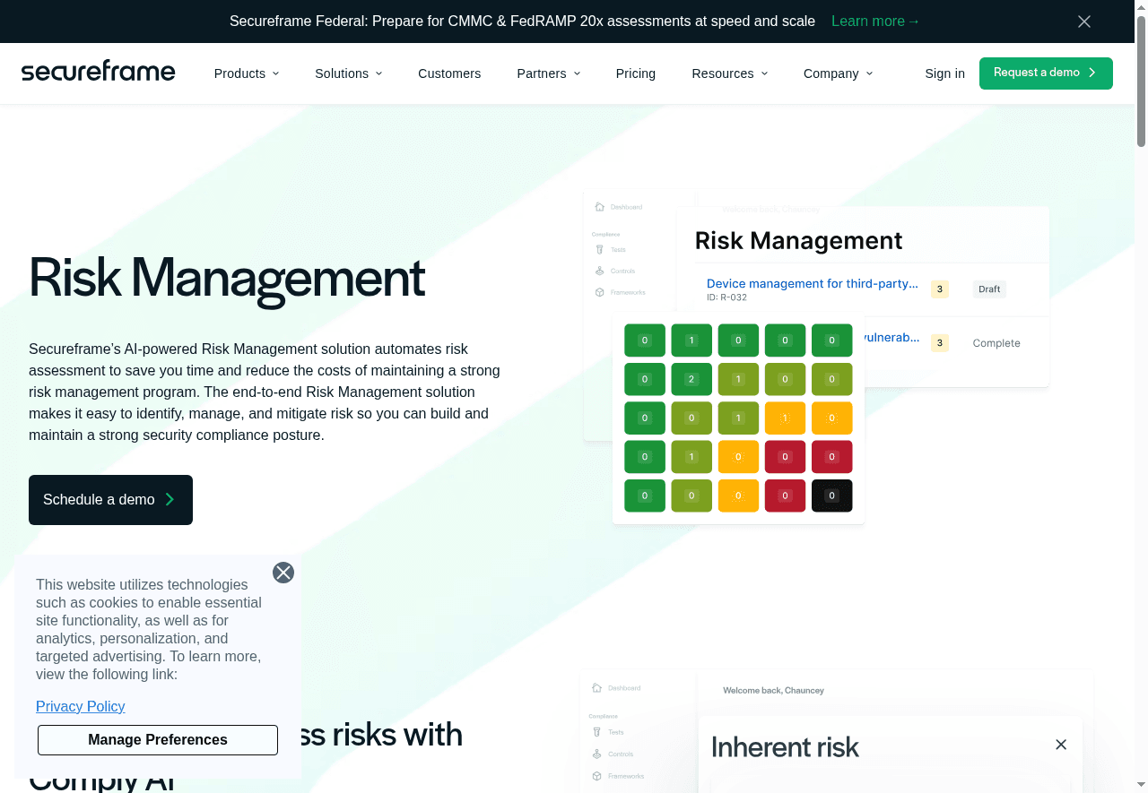 Secureframe Risk Management