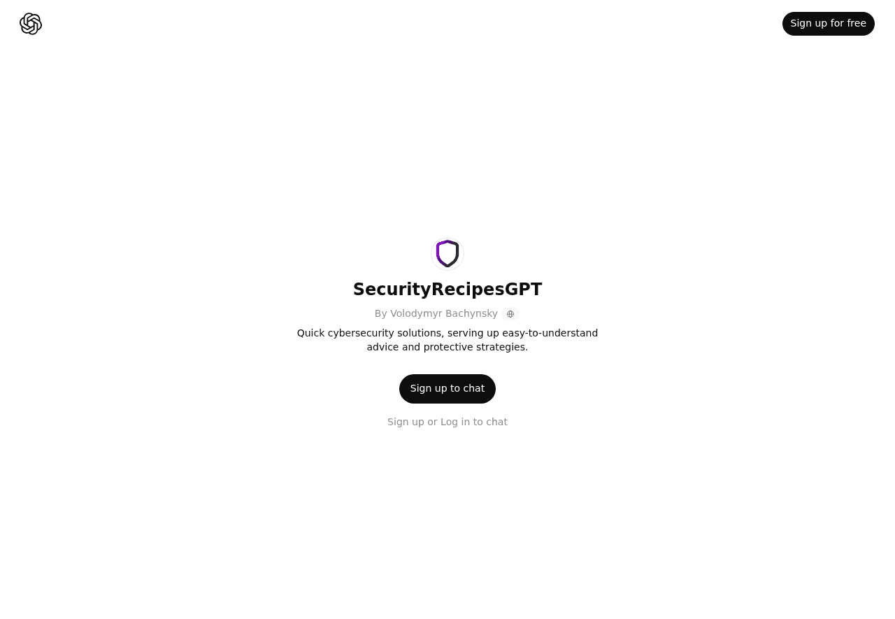 SecurityRecipesGPT