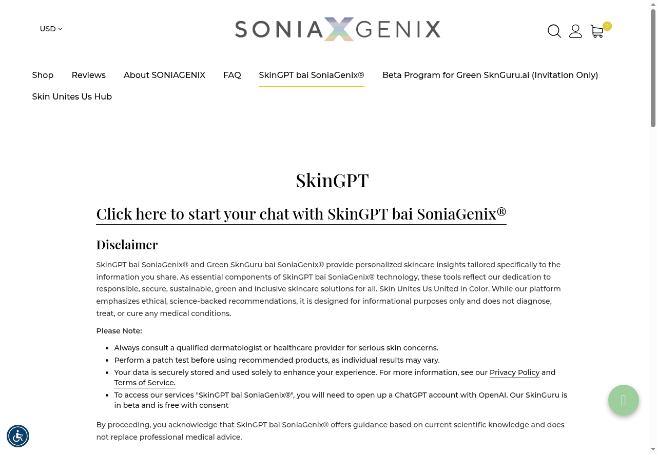 SkinGPT by SoniaGenix®