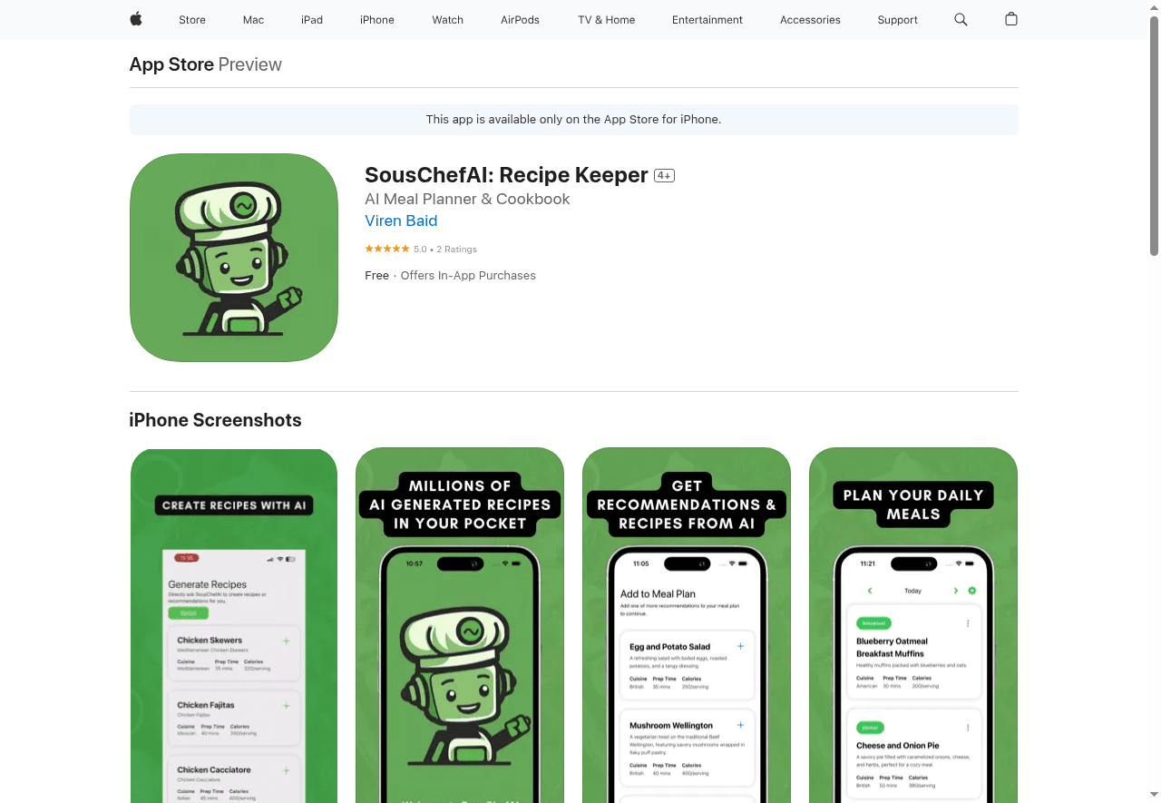 SousChef AI Recipe Generator