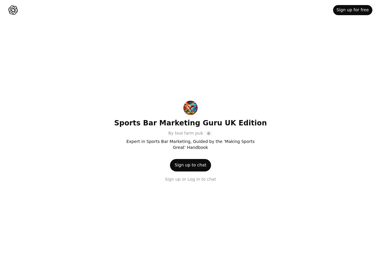 Sports Bar Marketing Guru UK Edition