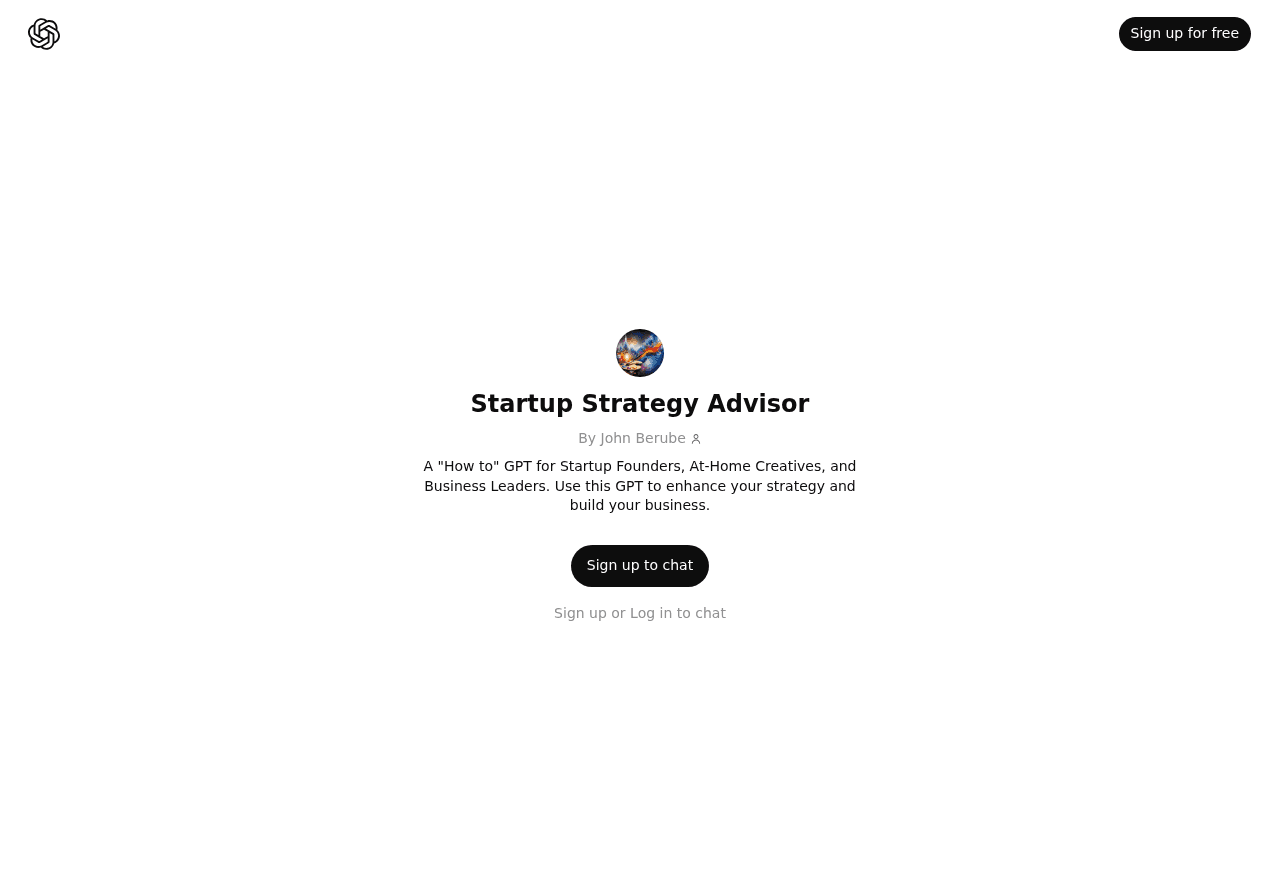 Startup Strategy Advisor