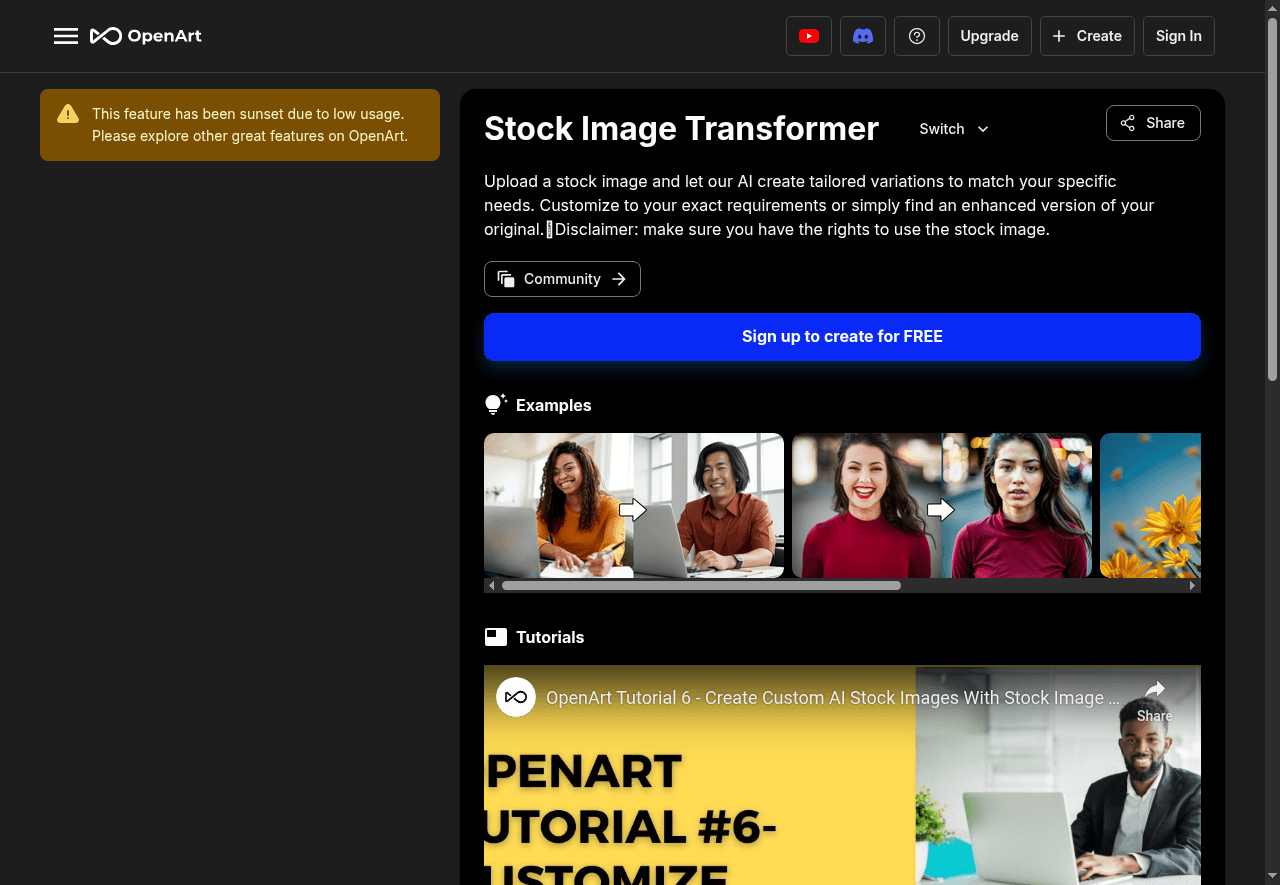 Stock Image Transformer