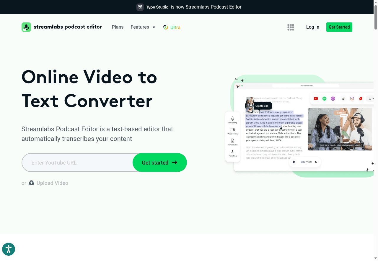 Streamlabs Podcast Editor
