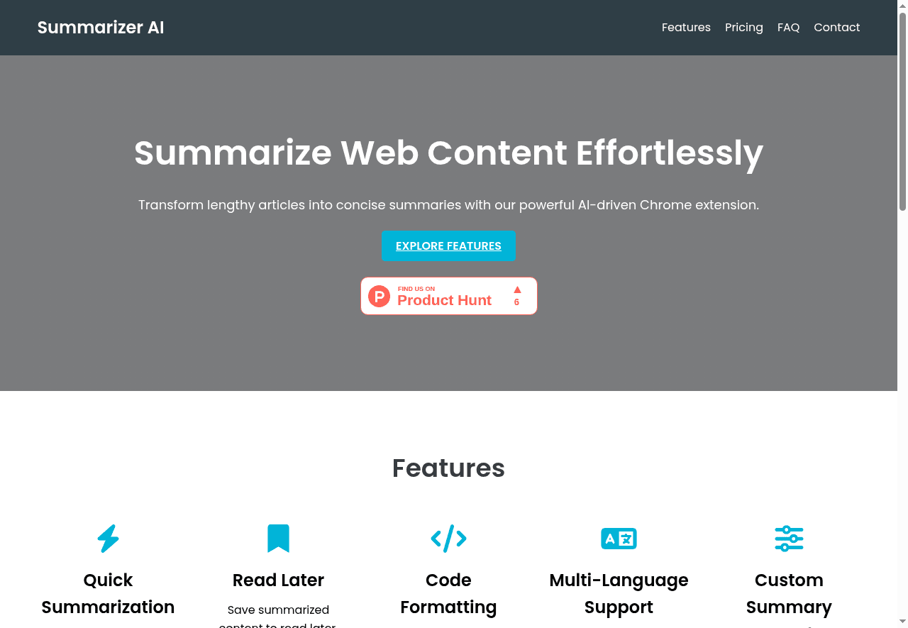 Summarizer AI Extension