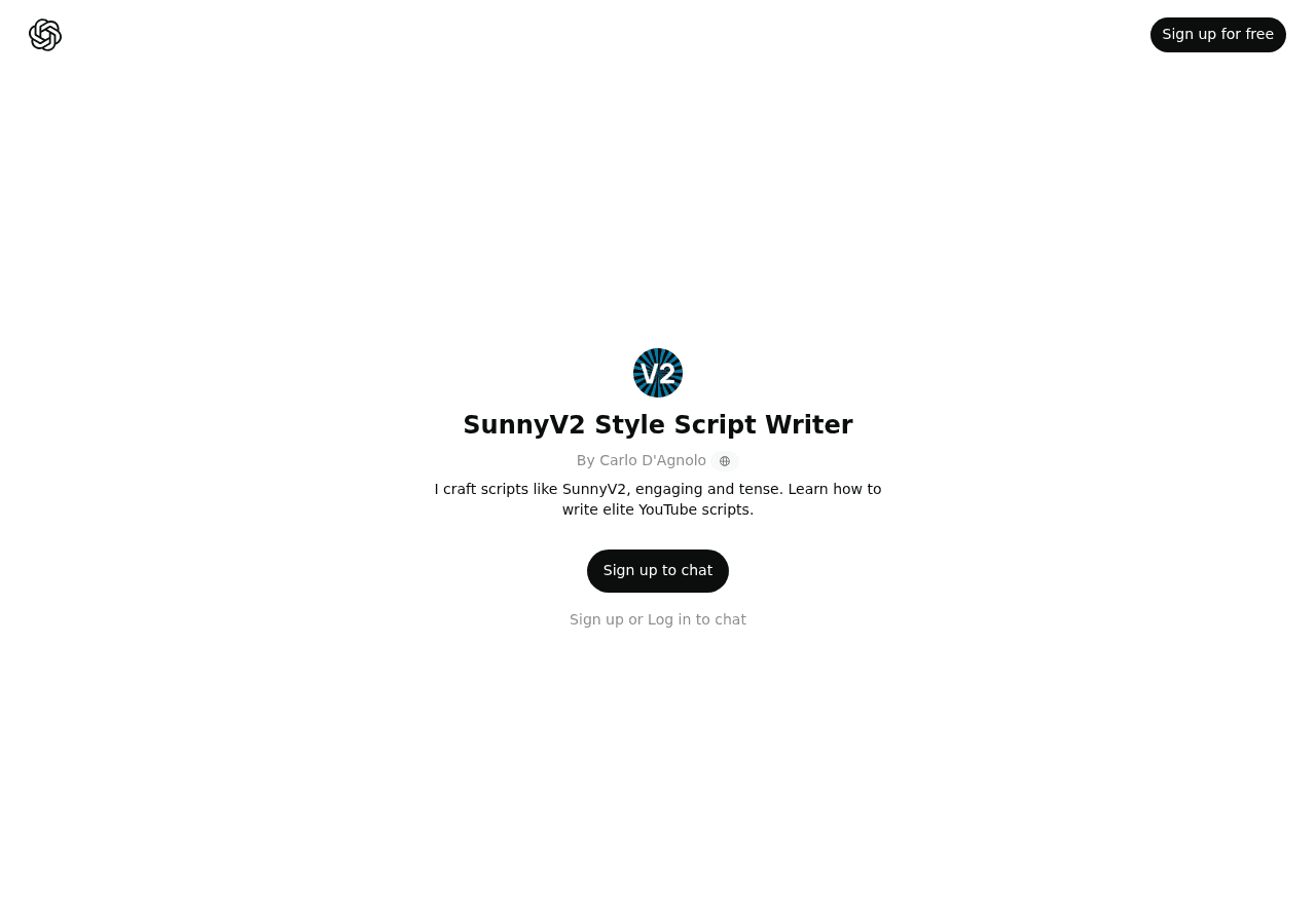 SunnyV2 Style Script Writer