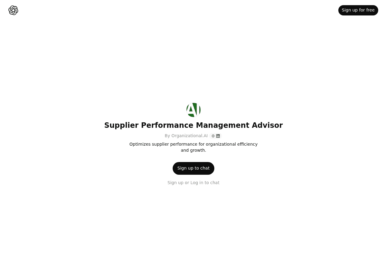 Supplier Performance Management Advisor