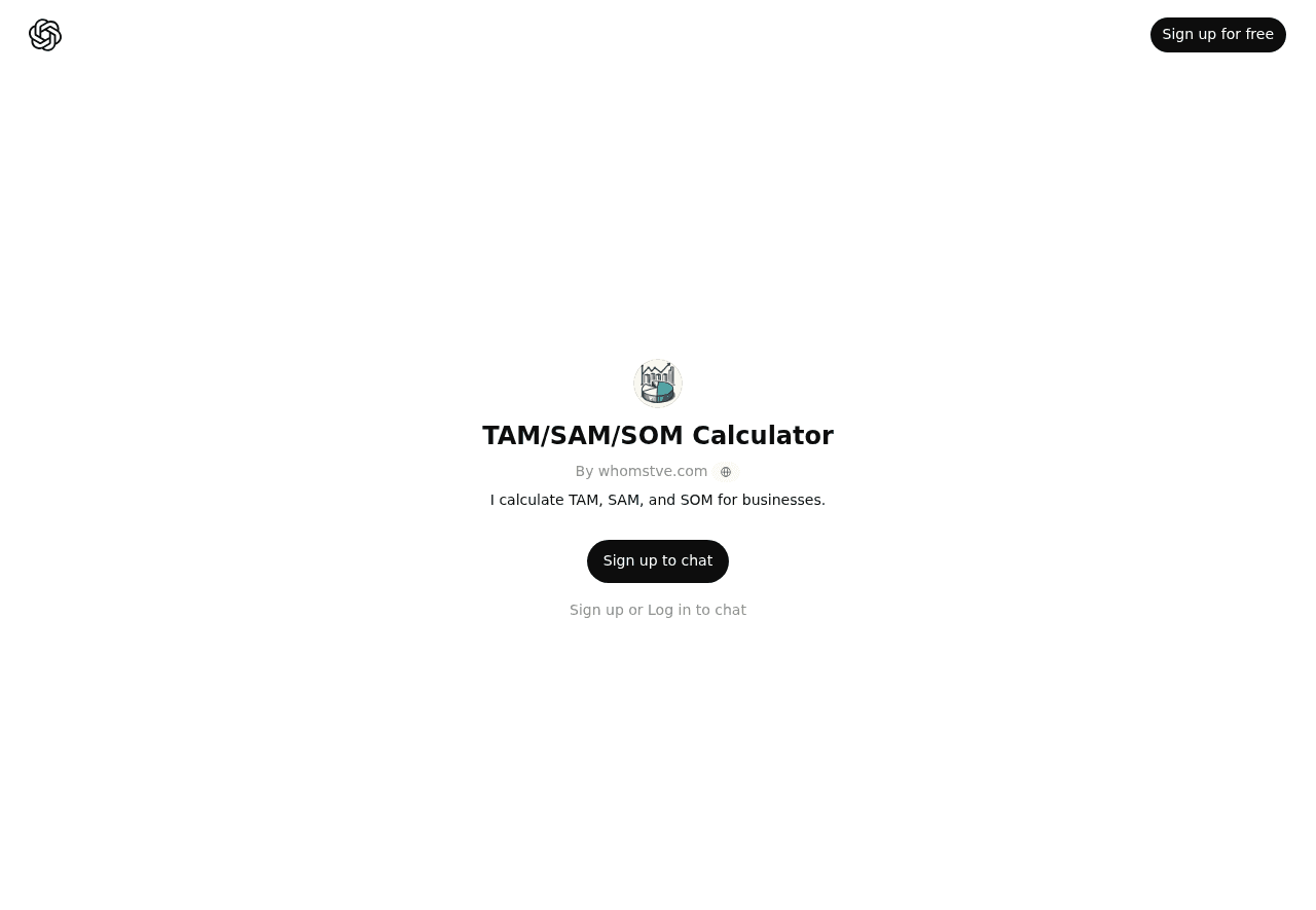 TAM/SAM/SOM Calculator