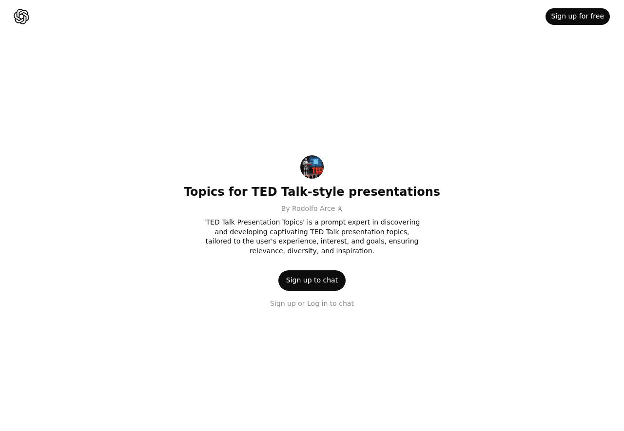 TED Talk Presentation Topics