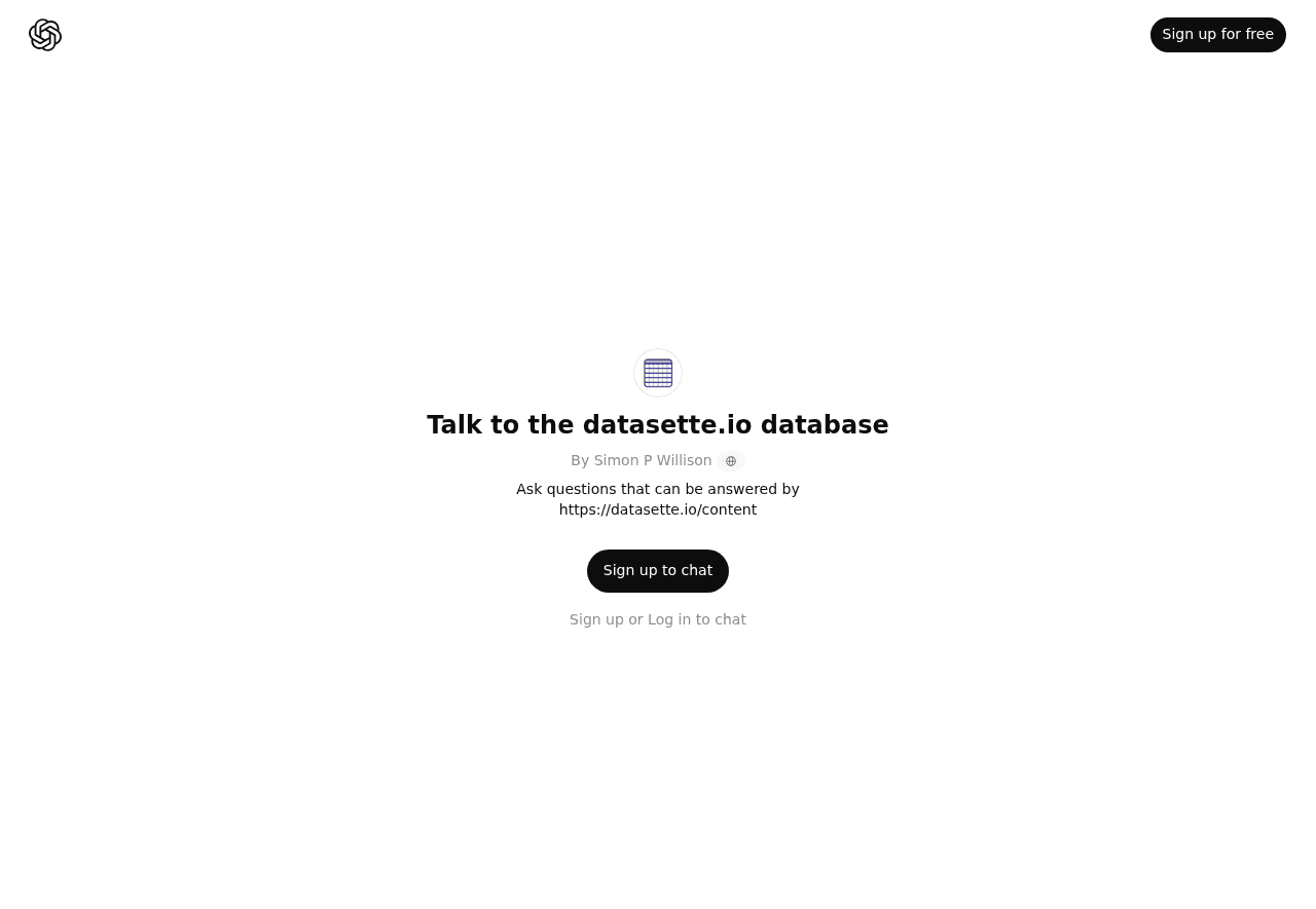 Talk to the datasette.io database