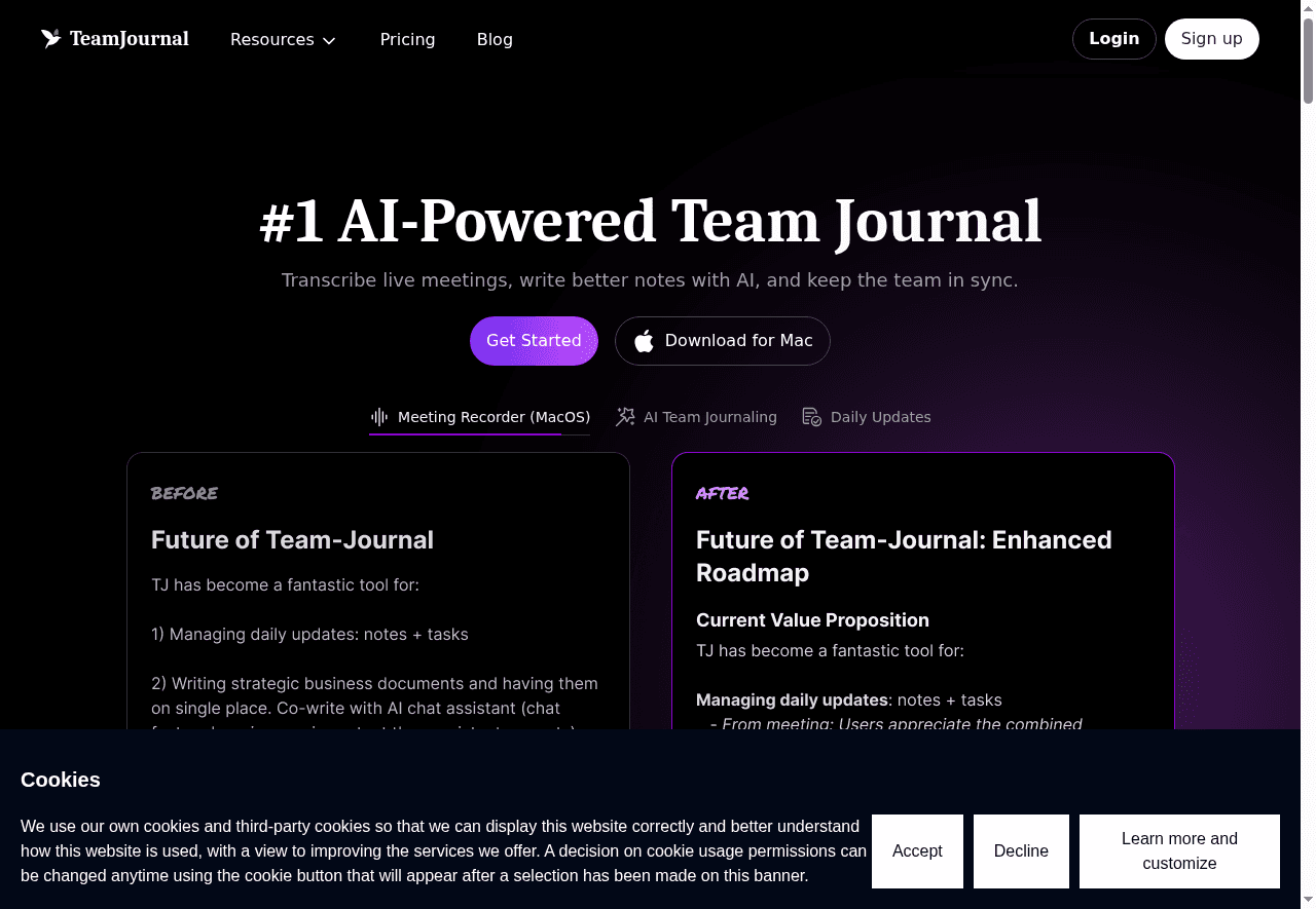 Team Journal