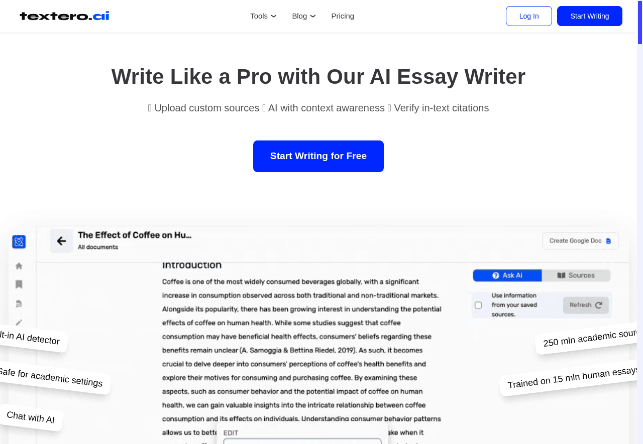 Textero AI Essay Writer