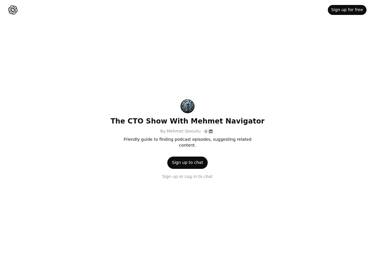 The CTO Show With Mehmet Navigator