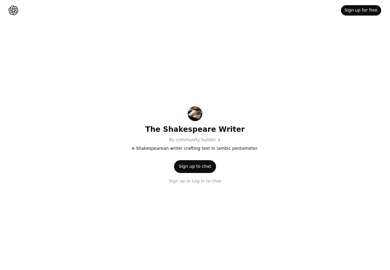 The Shakespeare Writer