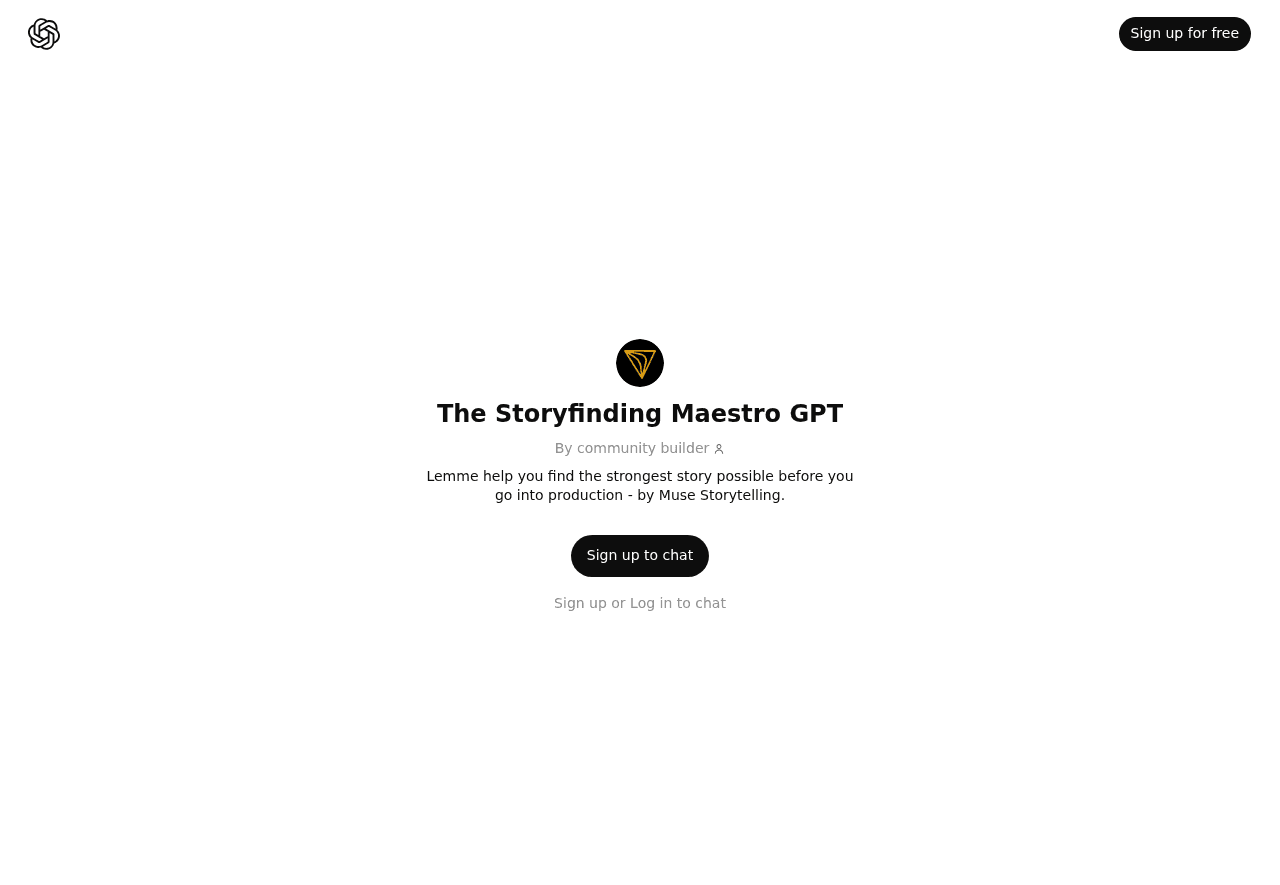 The Storyfinding Maestro GPT