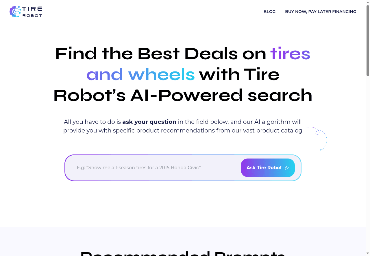 Tire Robot AI Tire and Wheel Deals