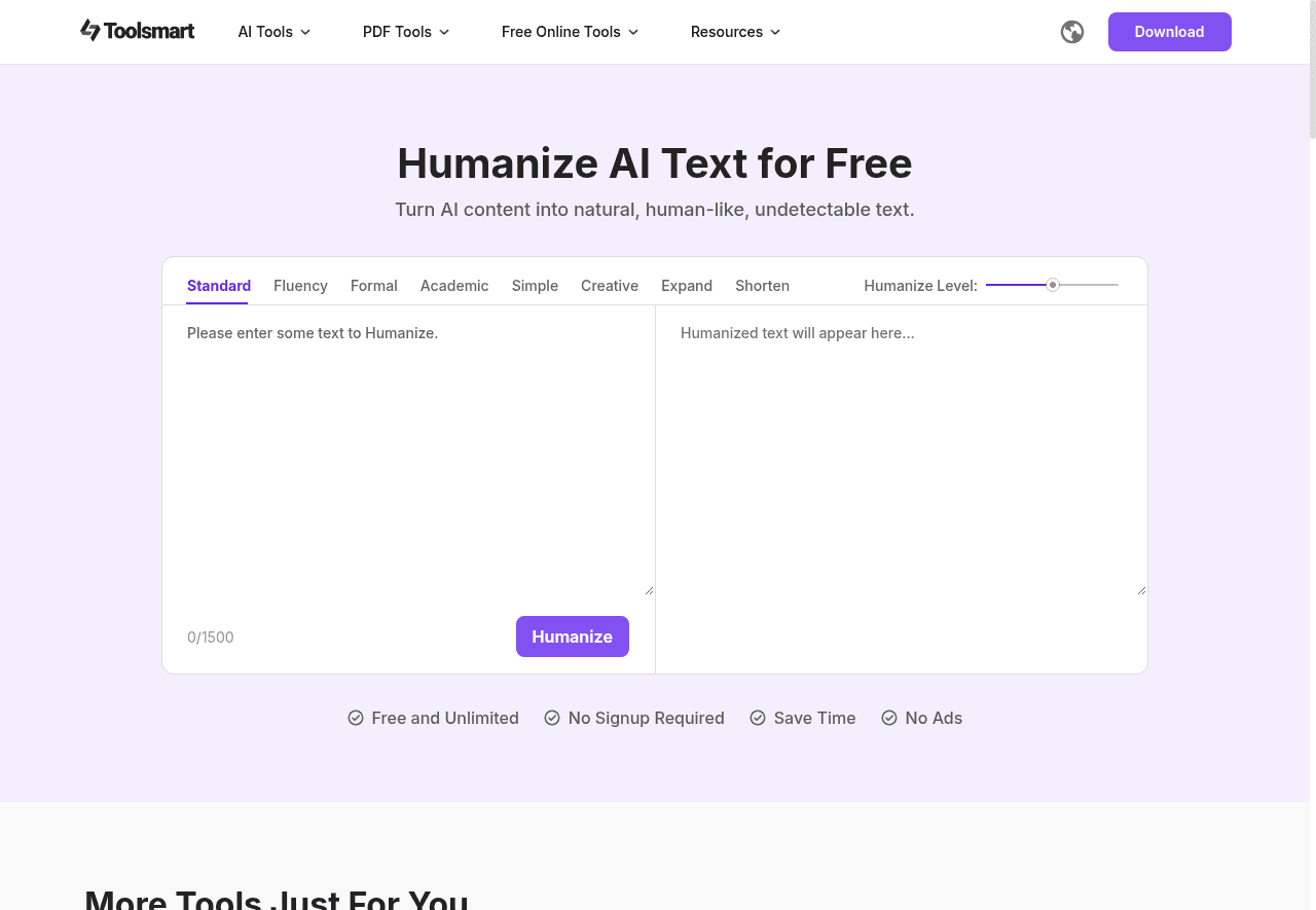 Toolsmart Humanize AI
