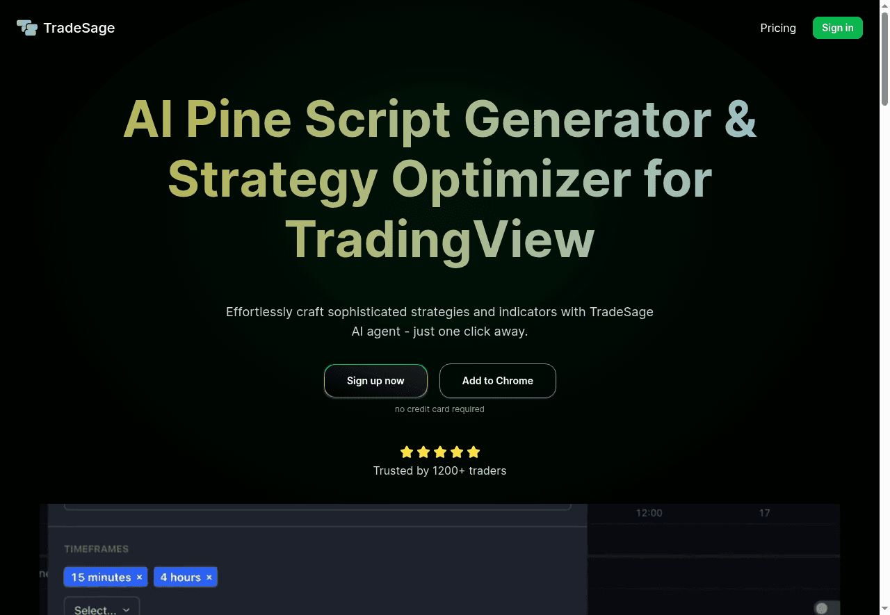 TradeSage - Pine Script Generator