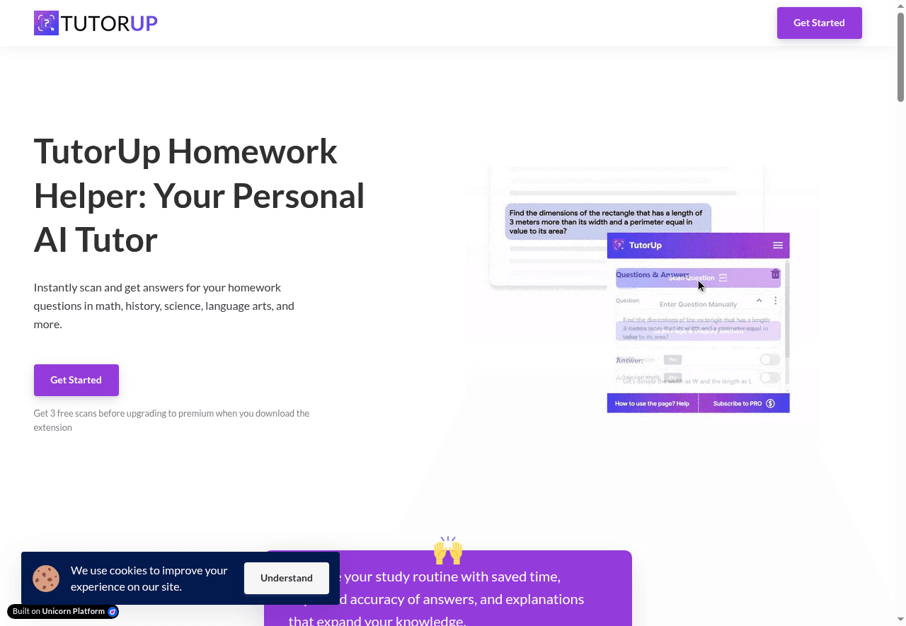 TutorUp Homework Helper