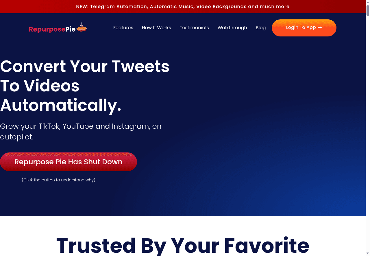 Tweet to Video by RepurposePie