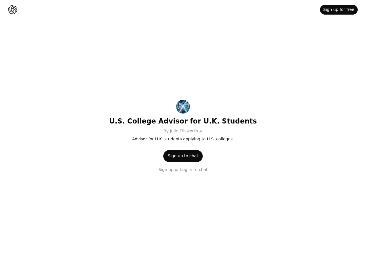U.S. College Advisor for U.K. Students