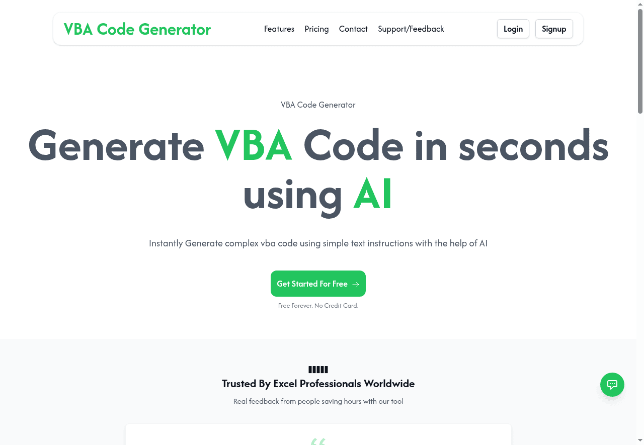 VBA Code Generator