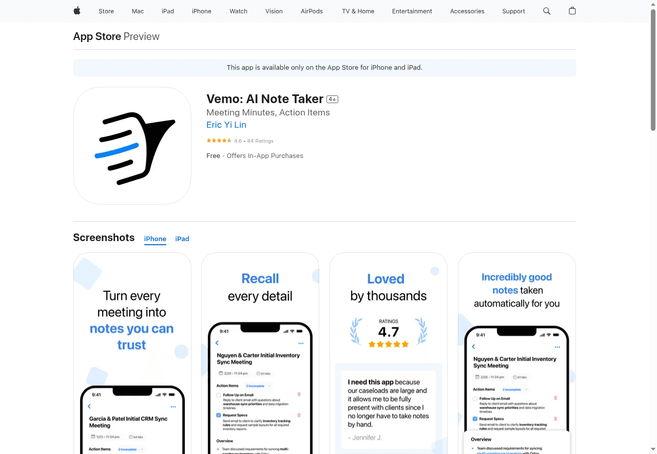 Vemo: AI Note Taker