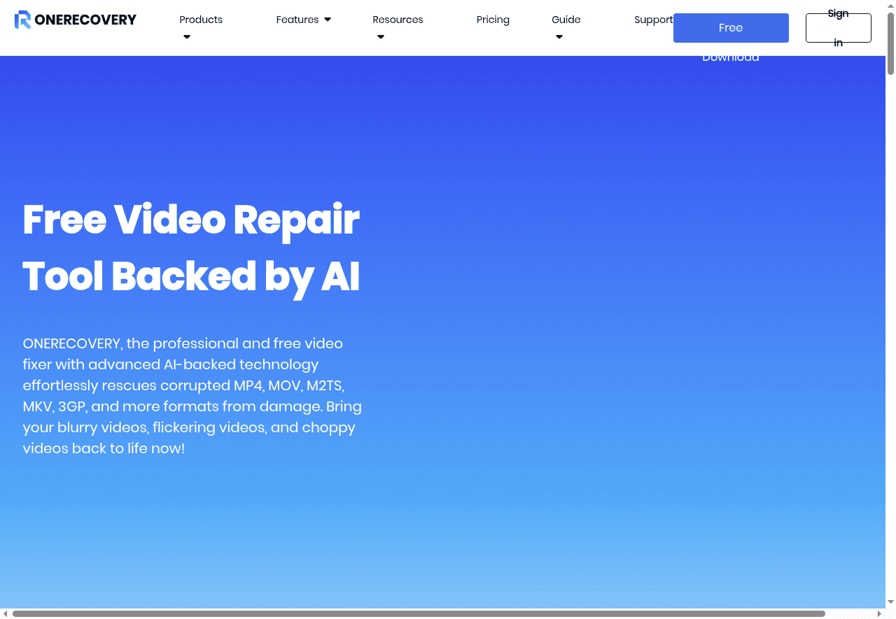 Video Repair by Onerecovery