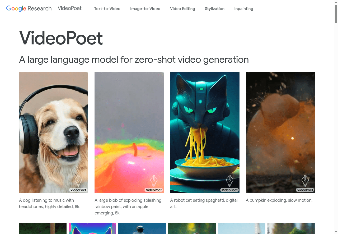 VideoPoet by Google