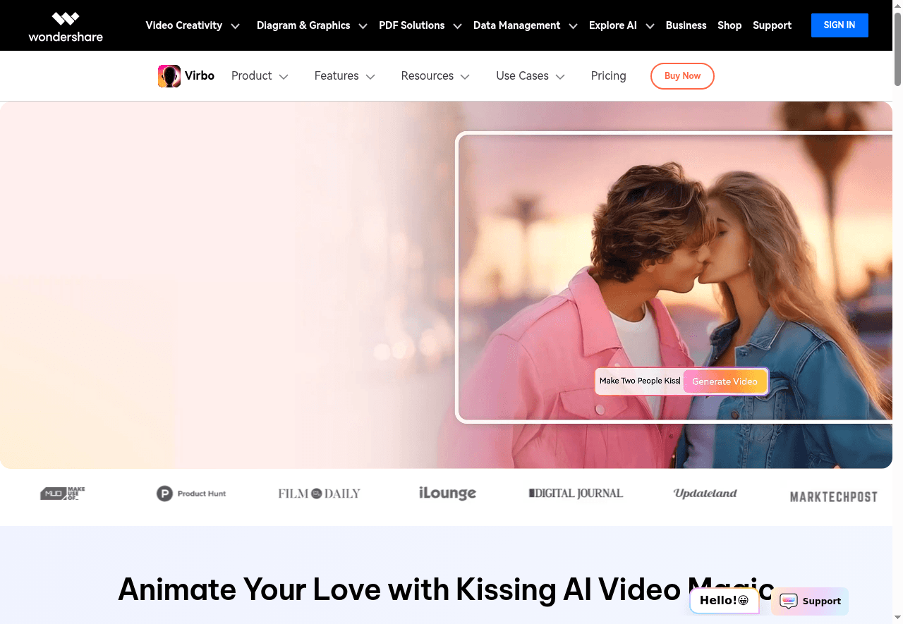 Virbo AI Kissing