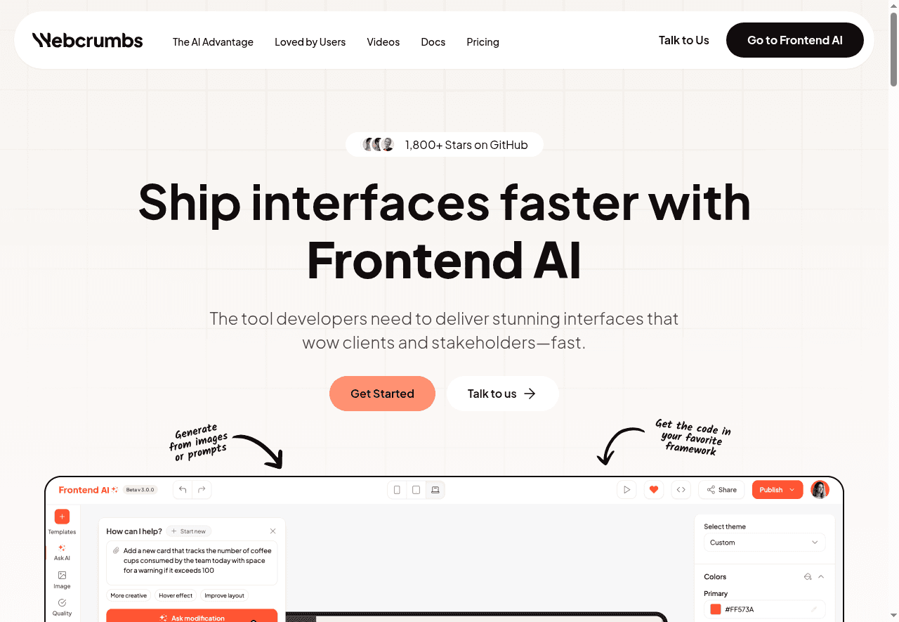 Webcrumbs Frontend AI