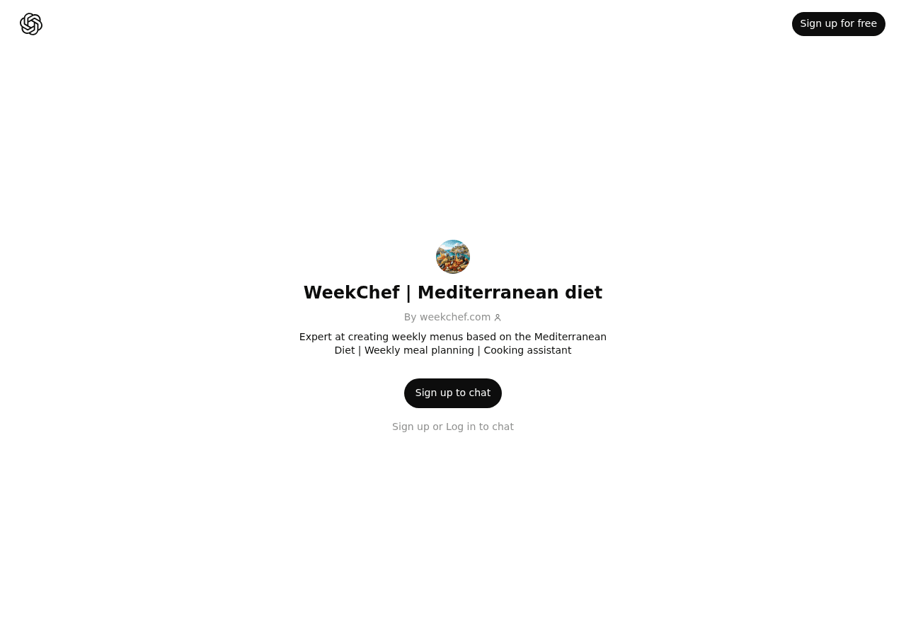 WeekChef | Mediterranean diet