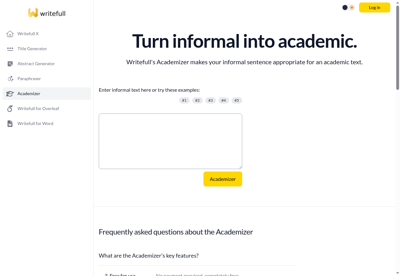 Writefull Academizer