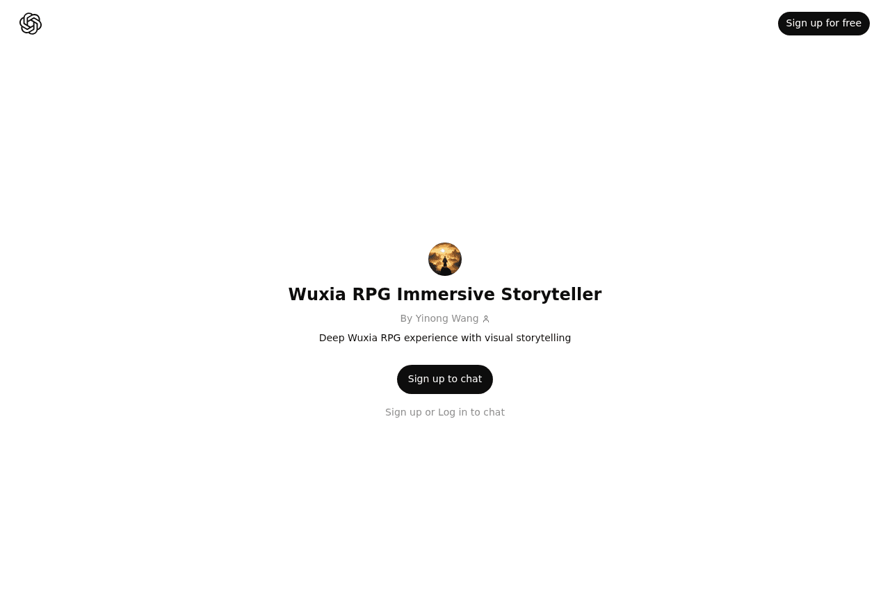 Wuxia RPG Immersive Storyteller
