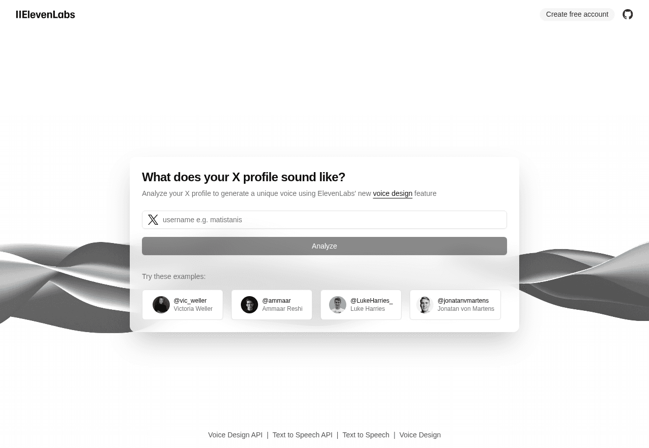 X to Voice | ElevenLabs